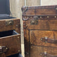 Luxury Large Bridle Leather Console Side Tables