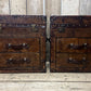 Luxury Large Bridle Leather Console Side Tables