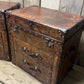 Luxury Large Bridle Leather Console Side Tables