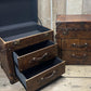 Luxury Large Bridle Leather Console Side Tables