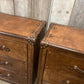Luxury bedside bridle leather nightstands hand dyed