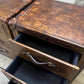 Luxury bedside bridle leather nightstands hand dyed