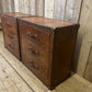 Luxury bedside bridle leather nightstands hand dyed