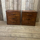 Luxury bedside bridle leather nightstands hand dyed
