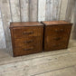 Luxury bedside bridle leather nightstands hand dyed