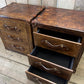 Luxury bedside bridle leather nightstands hand dyed