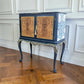 Vintage Unique Art Deco Style queen Anne Blue Drinks Cocktail Cabinet gin bar