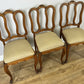 Dining Chairs Vintage French Louis Style Oak Set of 6 Upholstered Seats LOT 6344