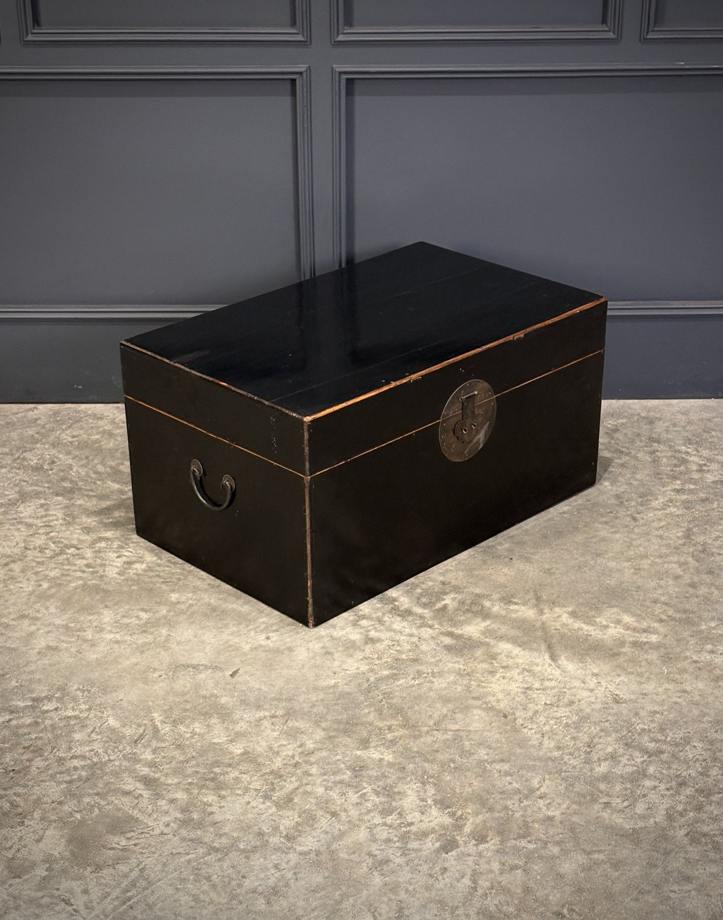 Black Chinese Lacquered Trunk