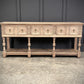 Vintage Bleached Carved Oak Potboard Dresser Sideboard