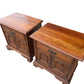 Vintage Cherry wood bedside chest of drawers cupboards