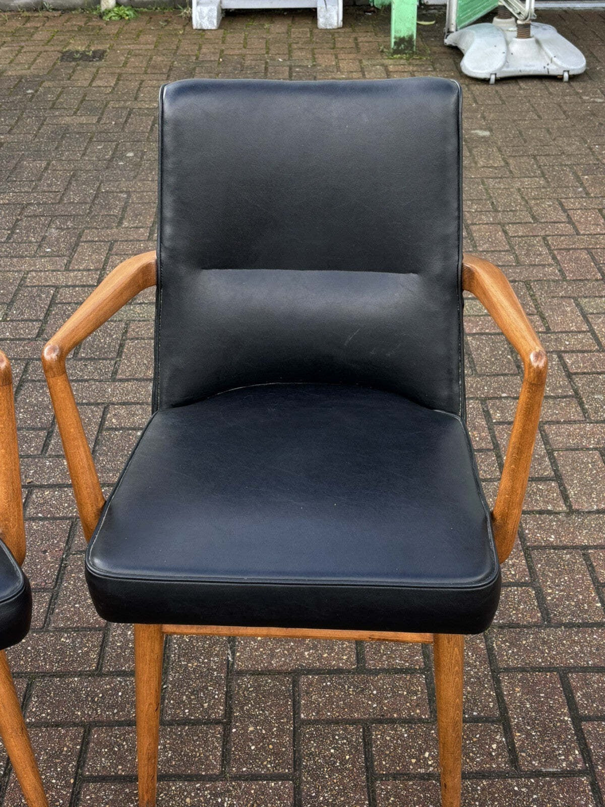Mid Century Retro Pair Of Library Armchairs