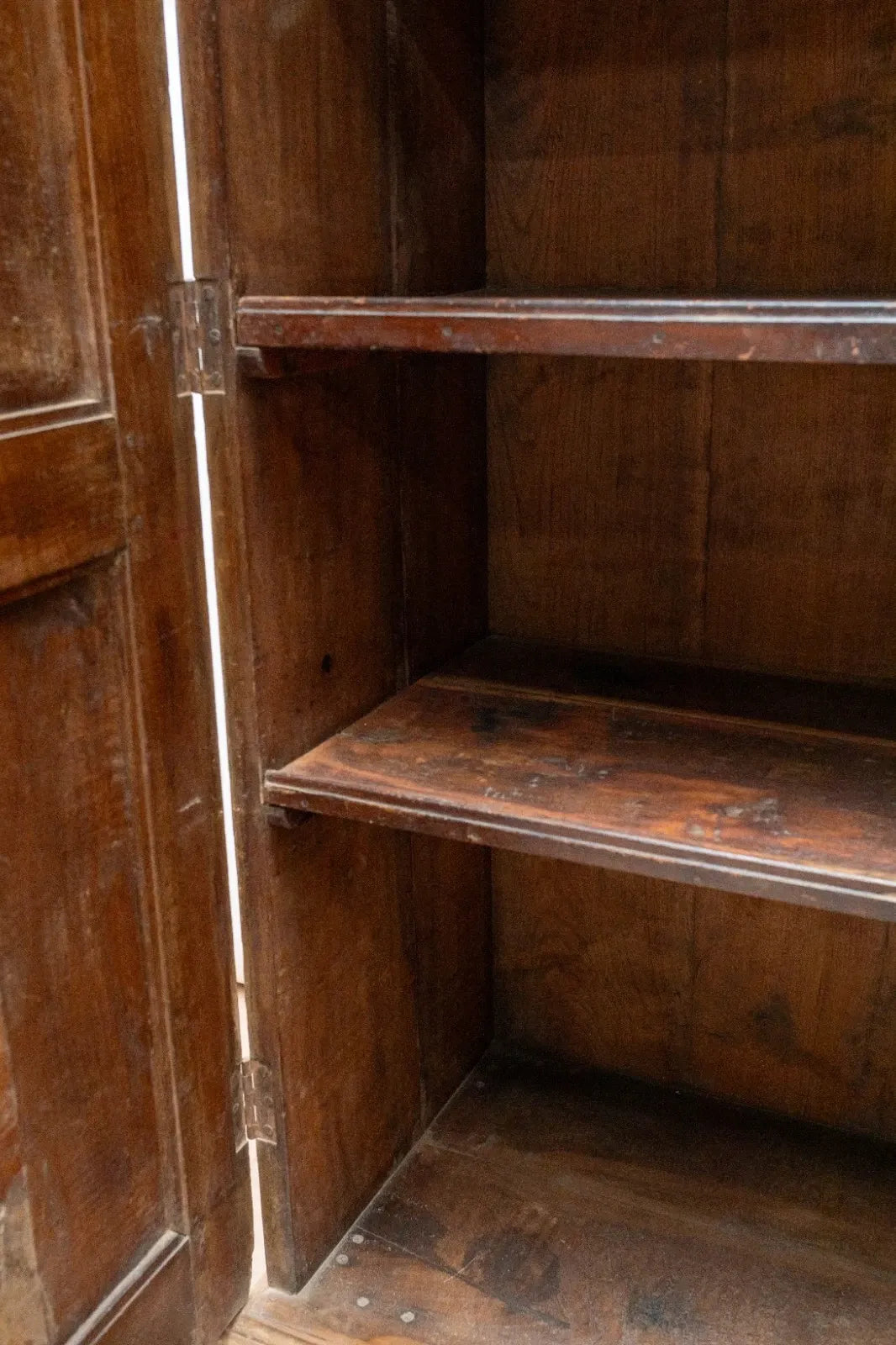 Large Vintage Colonial Indian Hardwood Wardrobe Houskeepers Cupboard