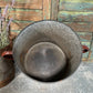 Vintage French Brown Enamel Cooking Pot Tub Garden Planter