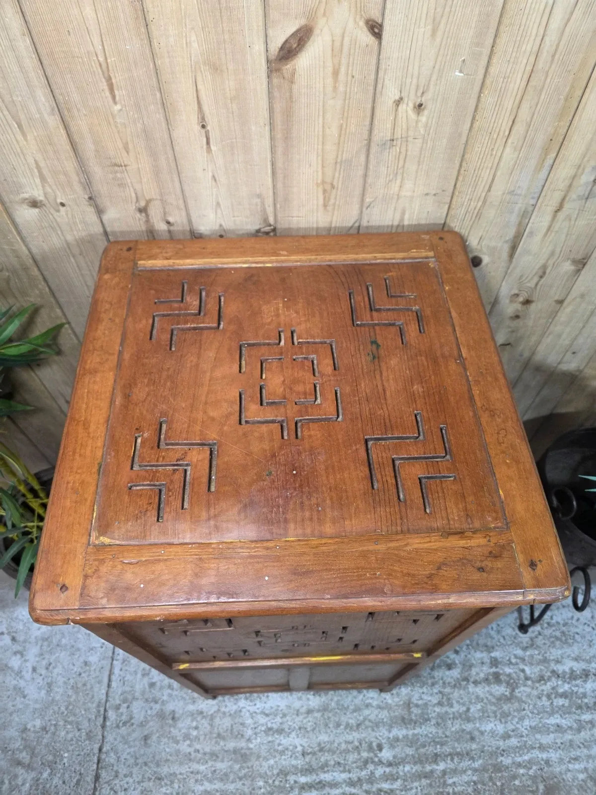 Tall Vintage Indian Wooden Free Standing Bathroom Kitchen Cupboard Cabinet