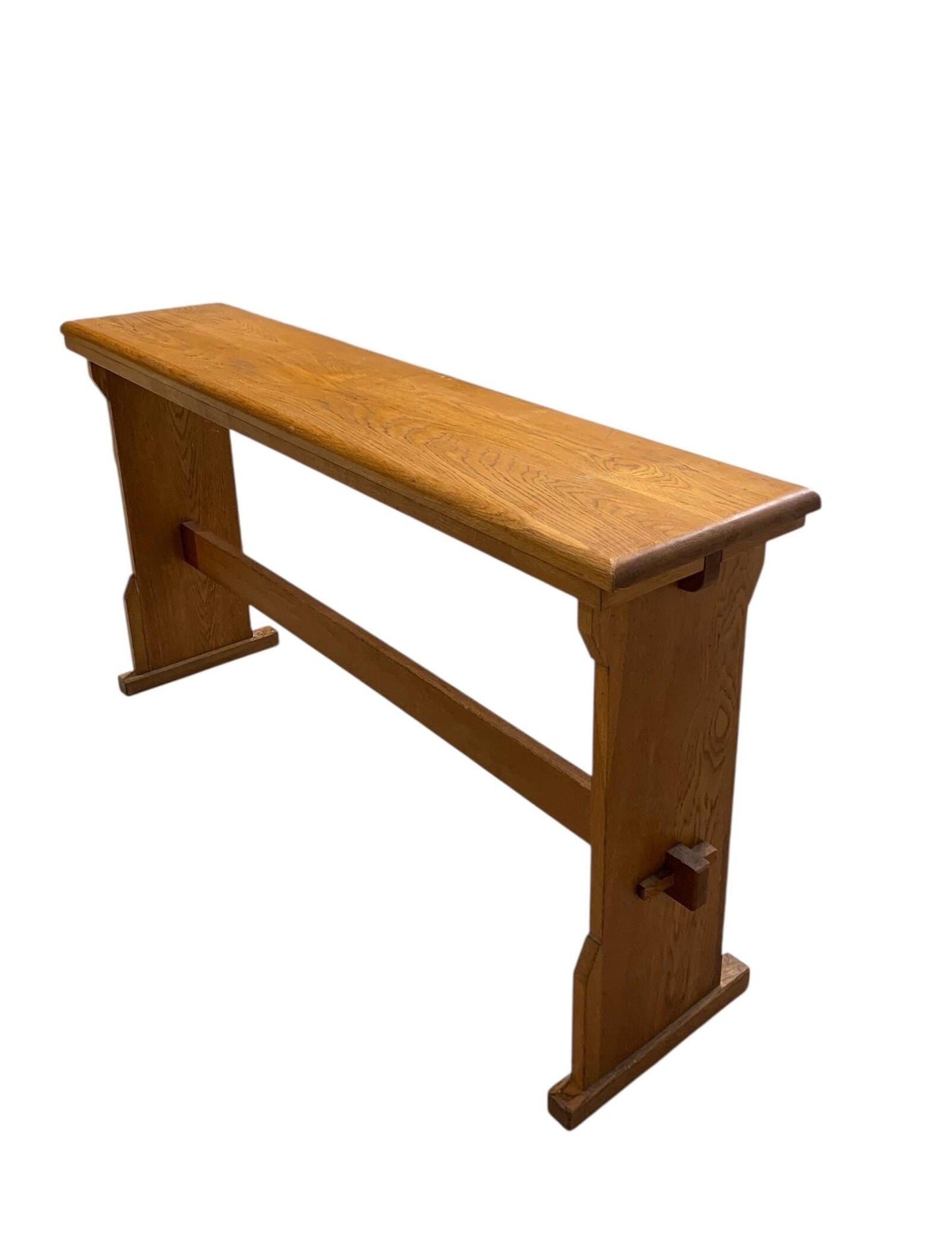 Vintage English Oak Arts & Crafts period bench seat