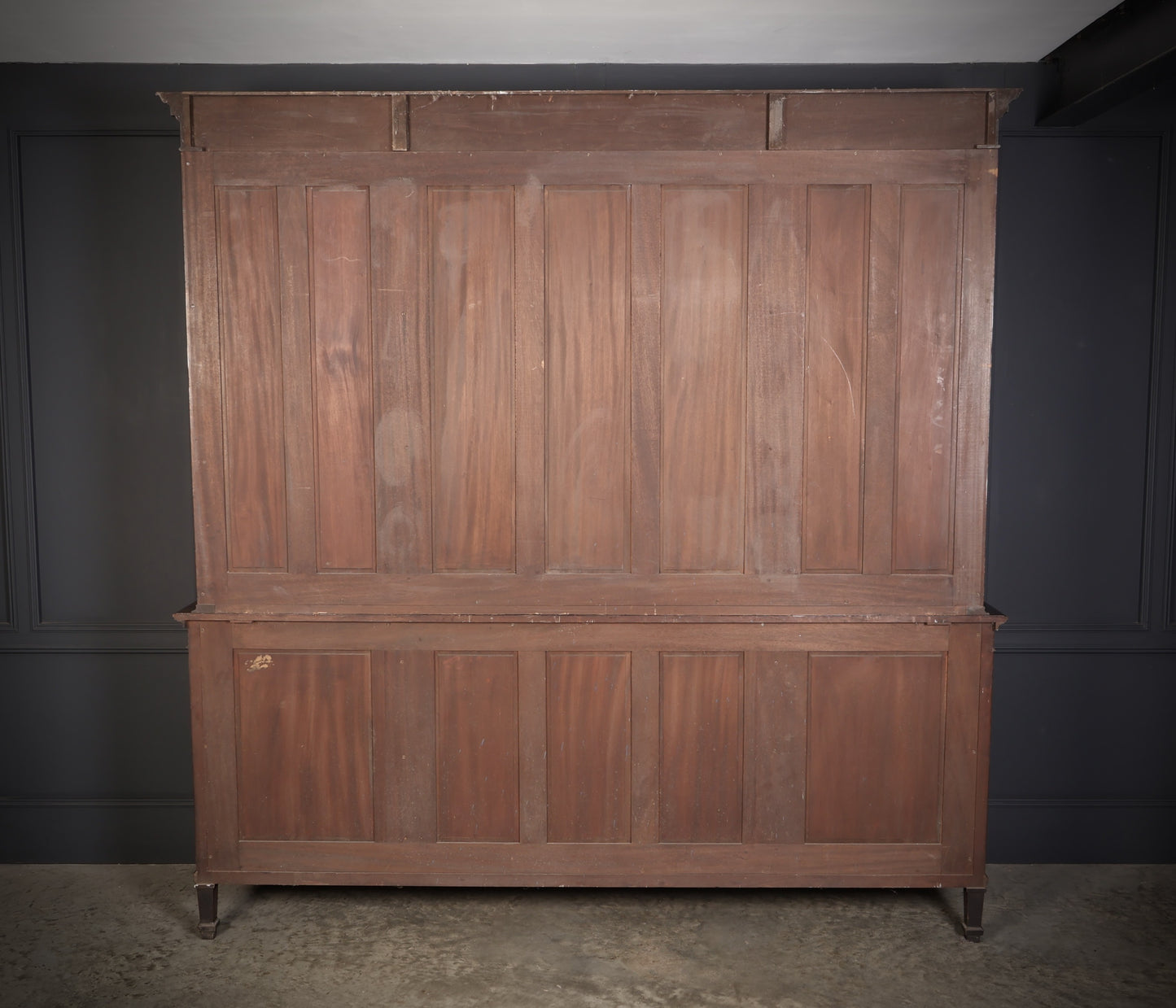 Large Mahogany Breakfront Glazed Bookcase Display Cabinet