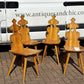 Vintage Set Of Elm Dining / Kitchen Chairs By Cepelia