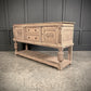 Carved Bleached Antique Oak Carved Sideboard