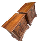 Vintage Cherry wood bedside chest of drawers cupboards