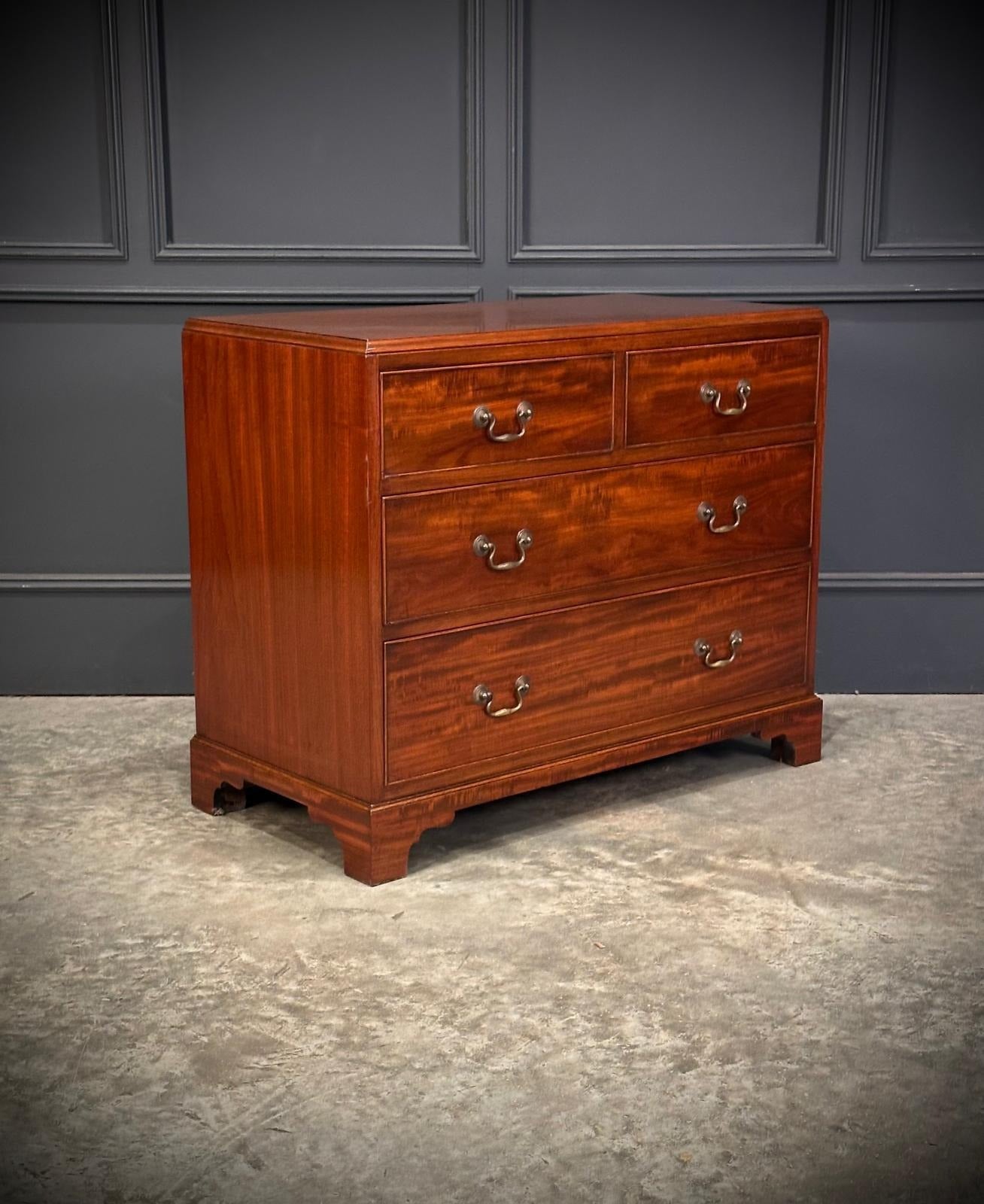 Small Vintage Mahogany Chest Of Drawers