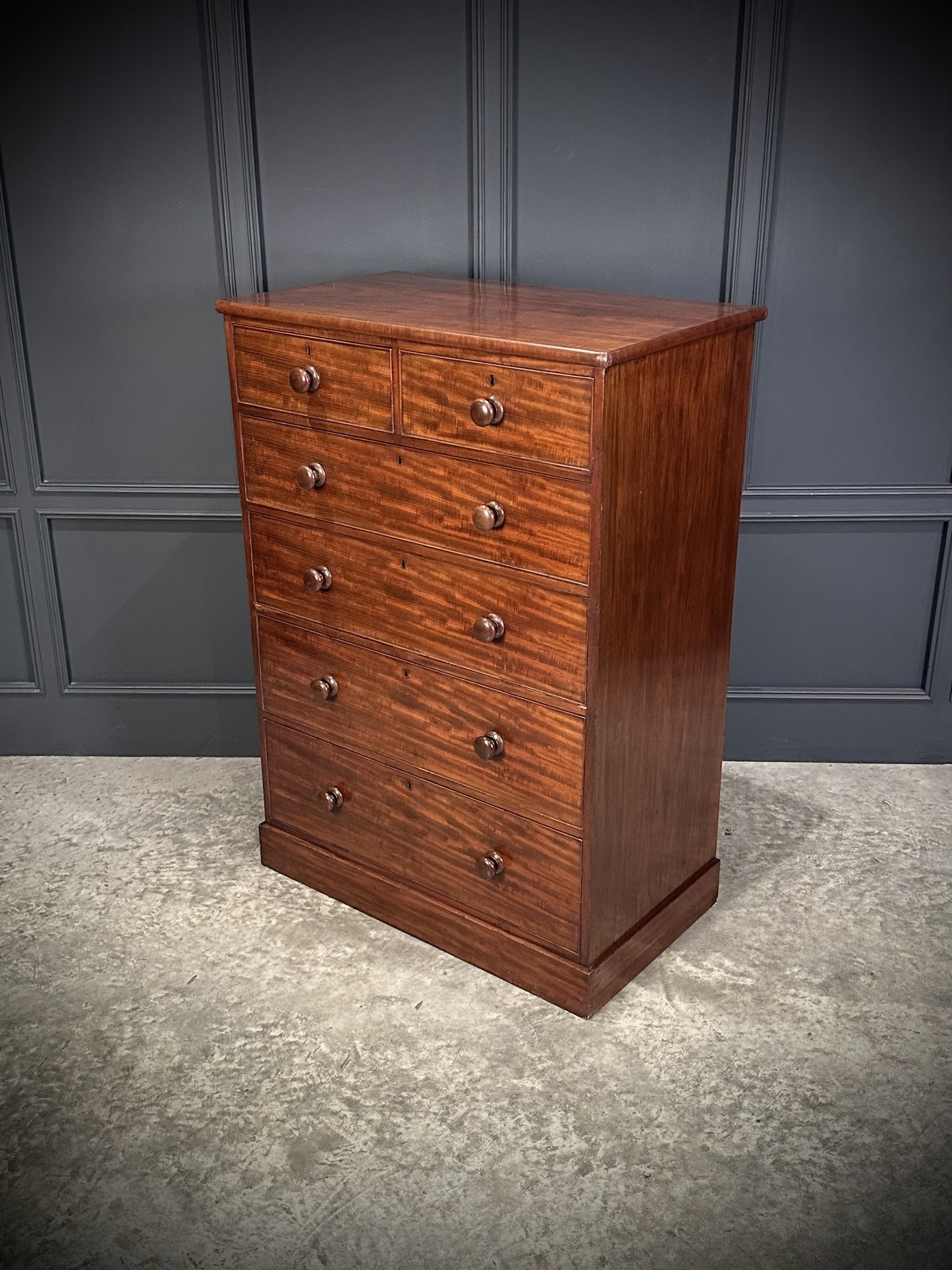Vintage Victorian Mahogany Chest Of Drawers