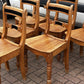Vintage Victorian Set Of Pine Kitchen Chairs.