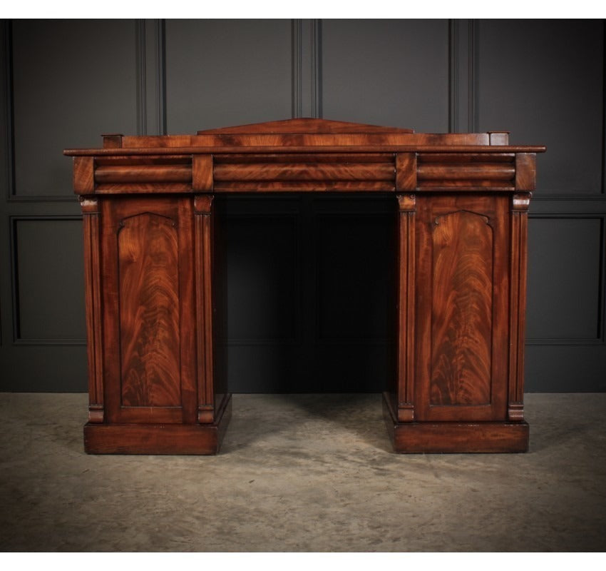Flame Mahogany Vintage Pedestal Sideboard