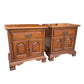 Vintage Cherry wood bedside chest of drawers cupboards