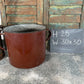 Vintage French Brown Enamel Cooking Pot Tub Garden Planter