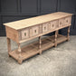 Vintage Bleached Carved Oak Potboard Dresser Sideboard