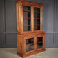 Fine William IV Walnut Vintage Glazed Bookcase Display Cabinet