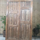Large Vintage Reclaimed Rustic Carved Indian Solid Wooden Bookcase Shelving Unit