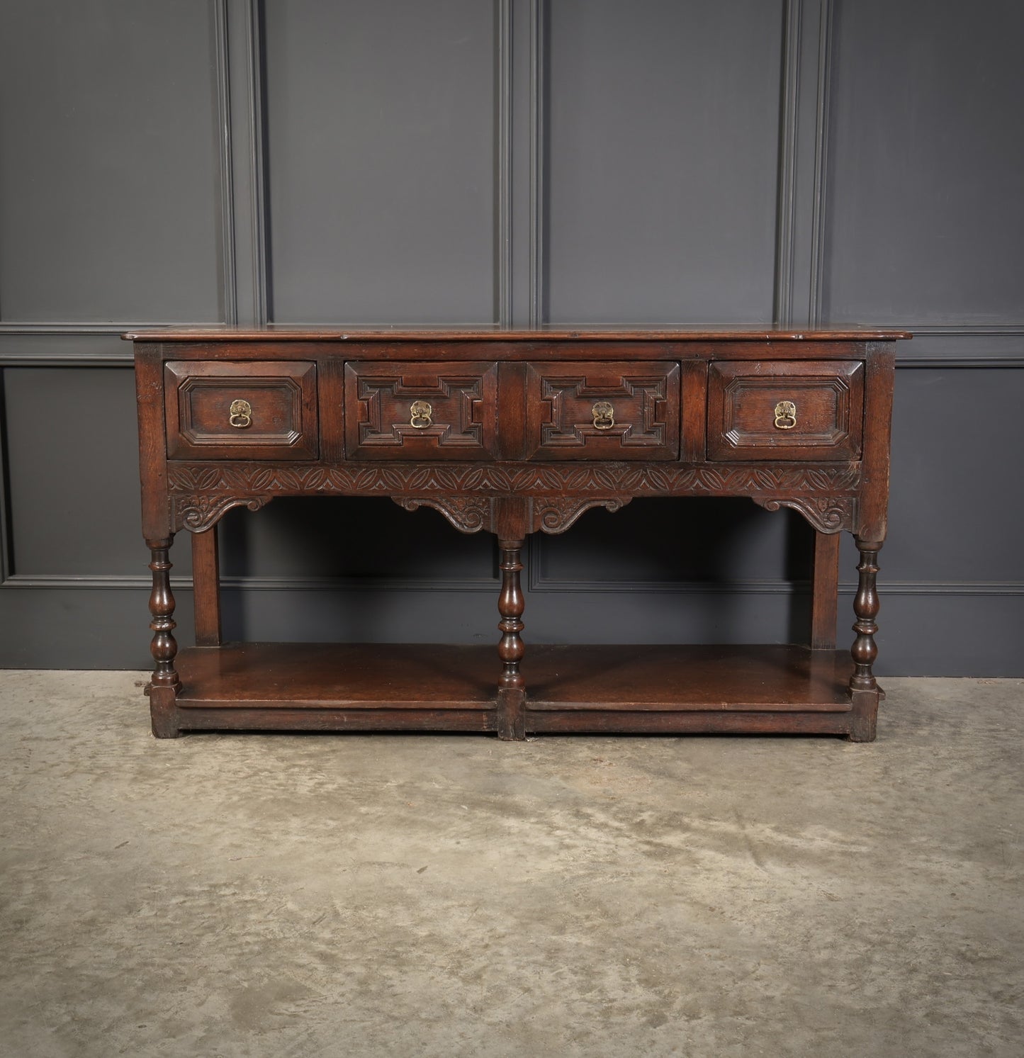 Rustic Oak Vintage Sideboard