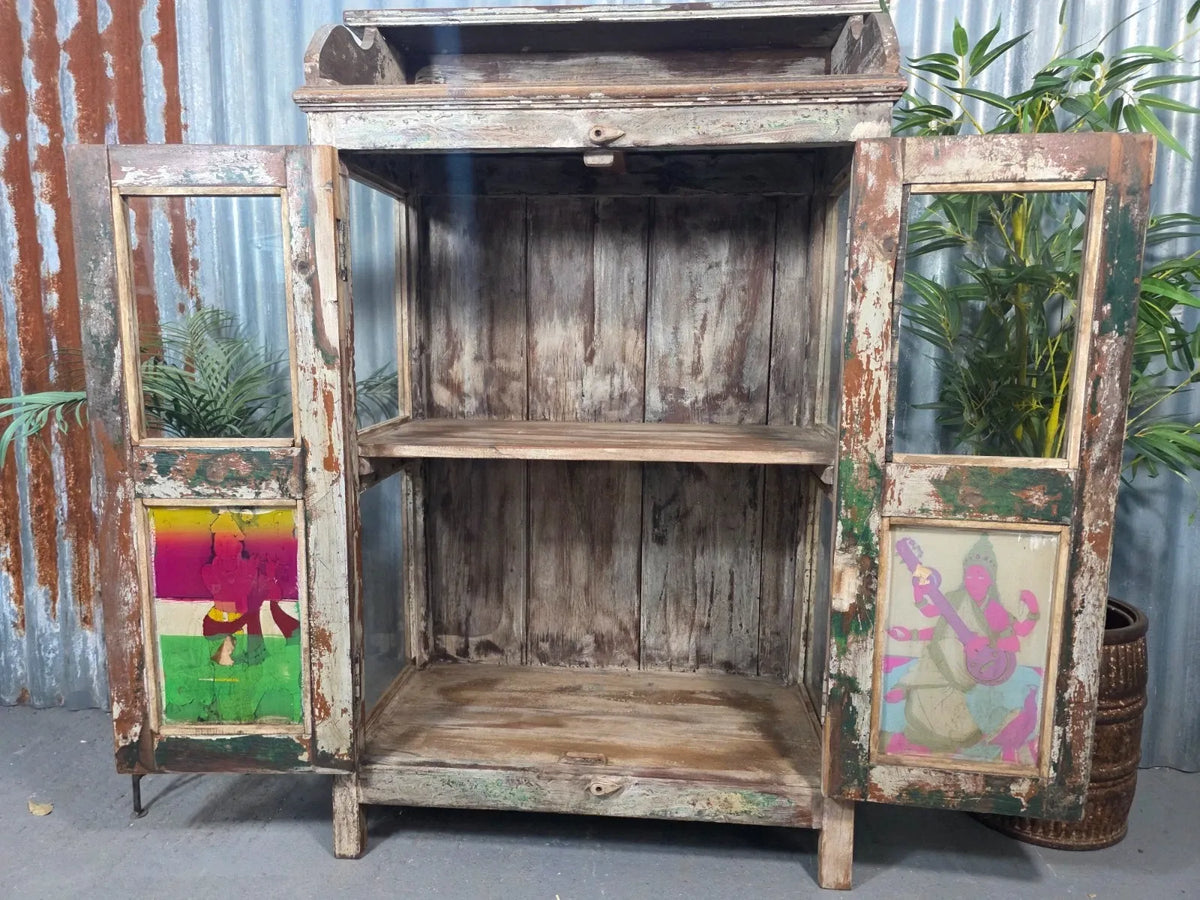 Vintage Bathroom Drinks Display Cabinet
