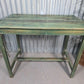 Green Vintage Rustic Indian Solid Wooden Desk Console Hallway Kitchen Island Table