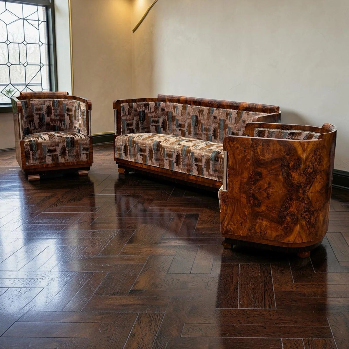 Art Deco 3 Piece Lounge Suite, Fab Condition For It's Age, Desirable dimensions.