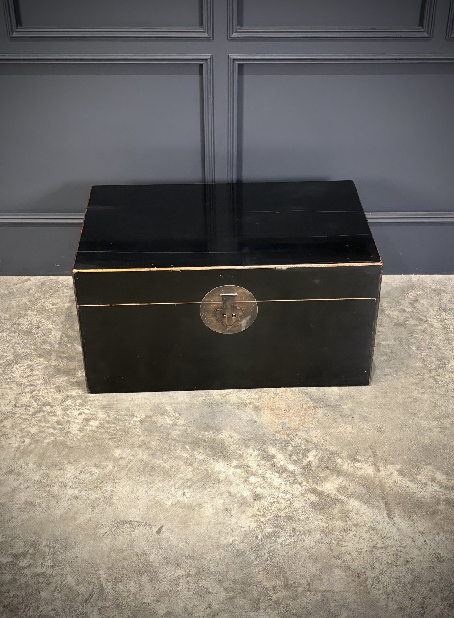Black Chinese Lacquered Trunk