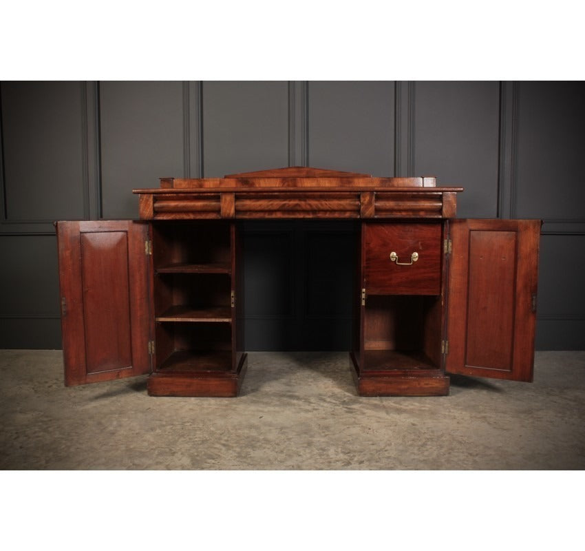 Flame Mahogany Vintage Pedestal Sideboard