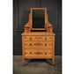 Satin Birch Stencilled Vintage Dressing Chest