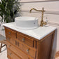 Wooden Single Vintage Bathroom Vanity With Sink