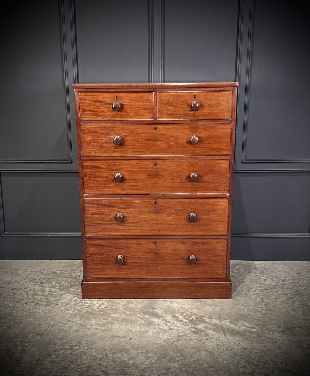 Vintage Victorian Mahogany Chest Of Drawers