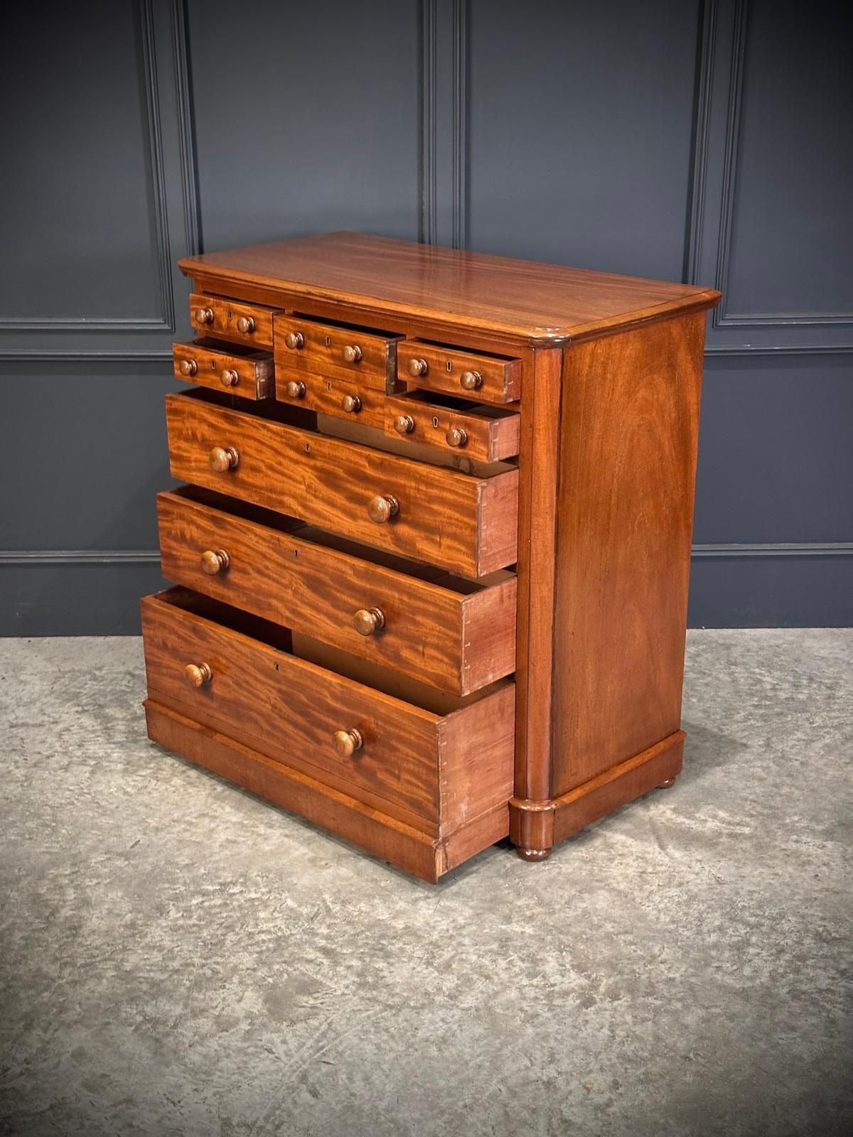 Vintage Victorian Mahogany Chest Of Drawers