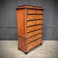 19th Century Walnut Tall Boy Art Deco Chest Of Drawers