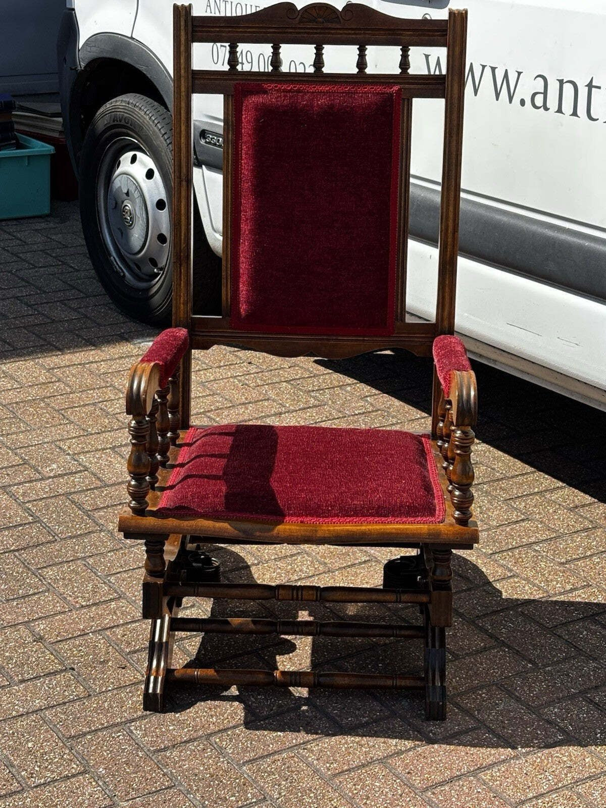 Vintage Victorian Rocking Chair, 1800s