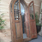 Gothic Antique Rustic Indian Arched Window Shutter Home Garden Mirror