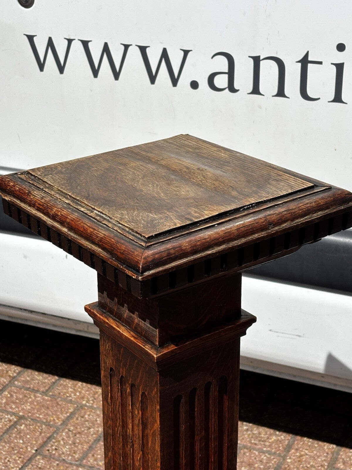 Edwardian Oak Plant Stand, 21st Century