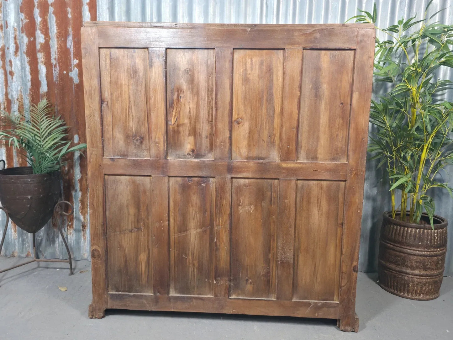 Vintage Reclaimed Indian Freestanding Kitchen Bathroom Drinks Display Cabinet