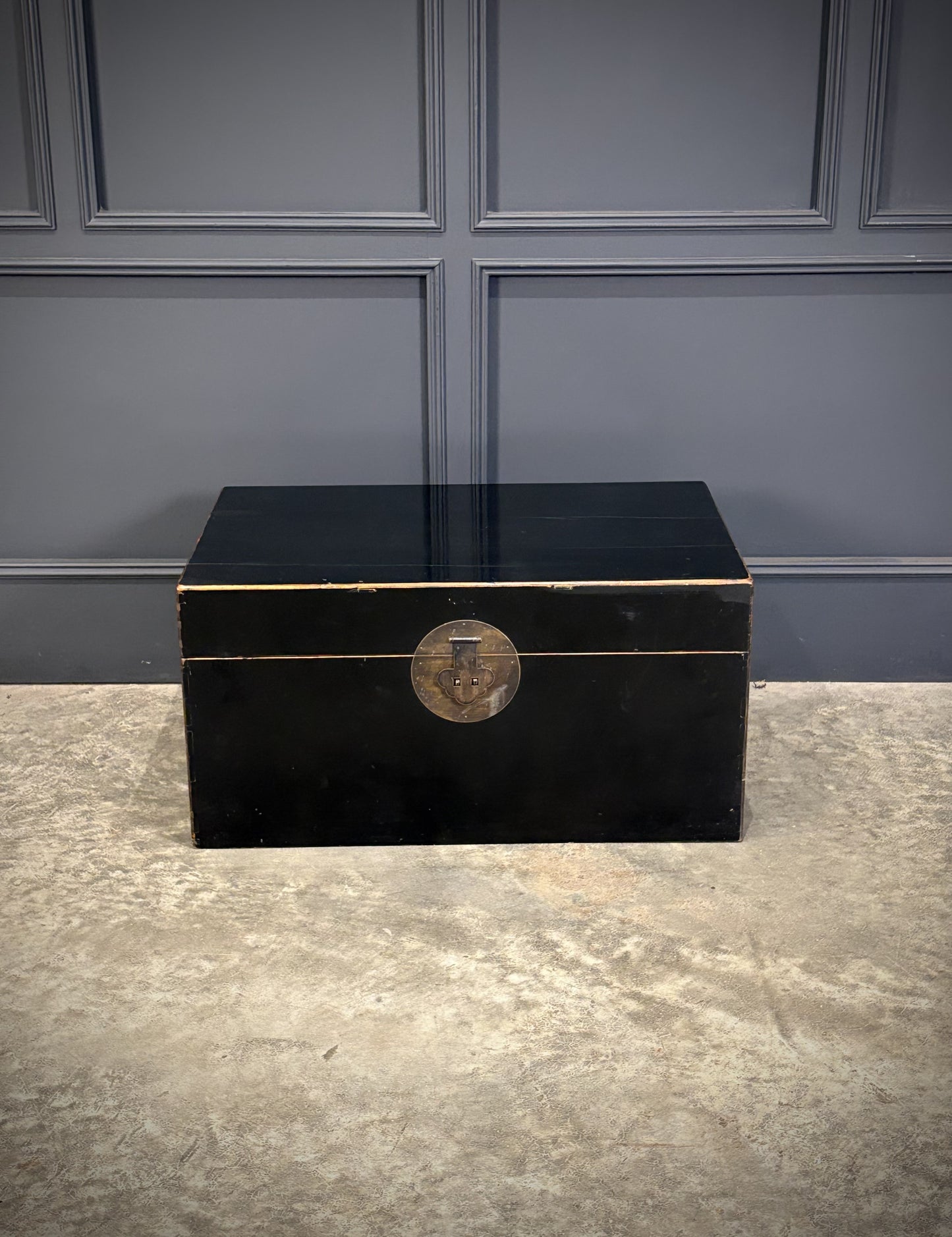 Black Chinese Lacquered Trunk