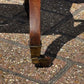 Edwardian Mahogany Book Trough On Brass Castors. Small Bookcase.